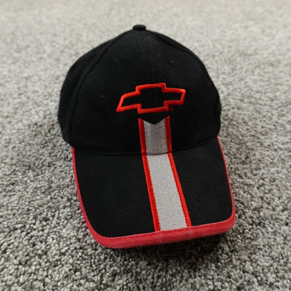 Chevy Racing Hat Mens Black Adjustable Strap Back Cap Baseball Trucker Nascar‎